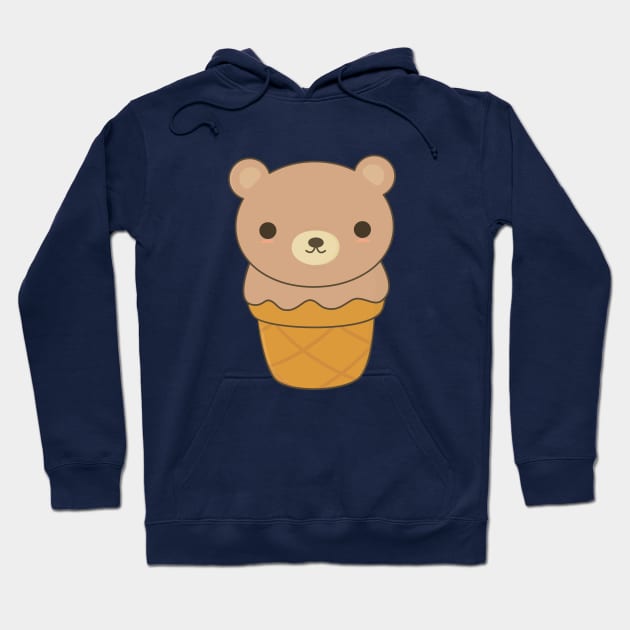 Kawaii Cute Ice Cream Bear T-Shirt Hoodie by happinessinatee